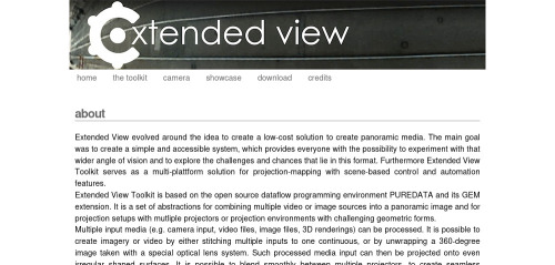 Screenshot of http://extendedview.mur.at/